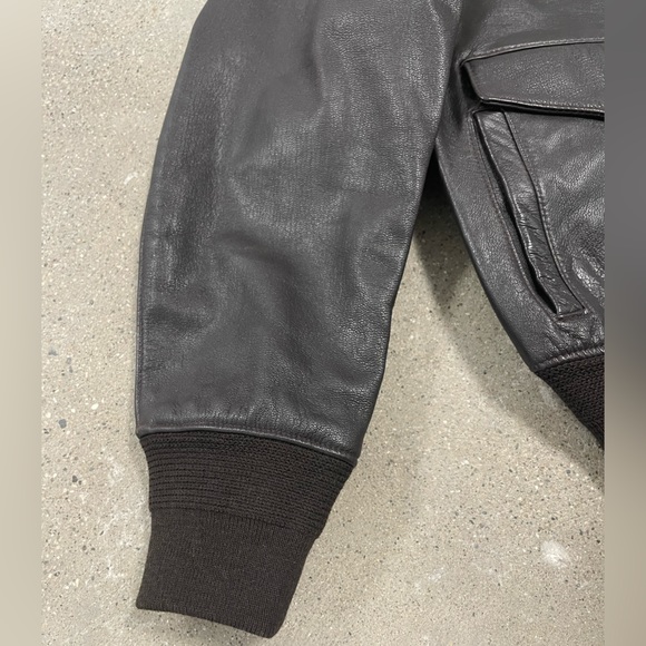 Vintage Official US Border Patrol Uniform Leather Jacket Goatskin Men’s 44 L/XL - Picture 7 of 16